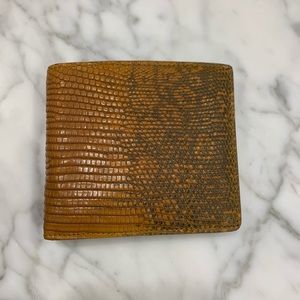 Burberry Men’s Lizard Bi-Fold Wallet